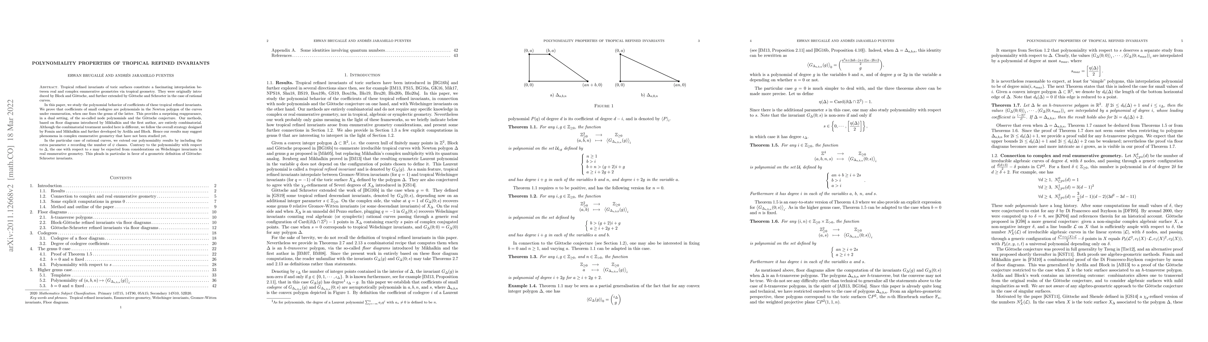 Thumbnail for Polynomiality properties of tropical refined invariants