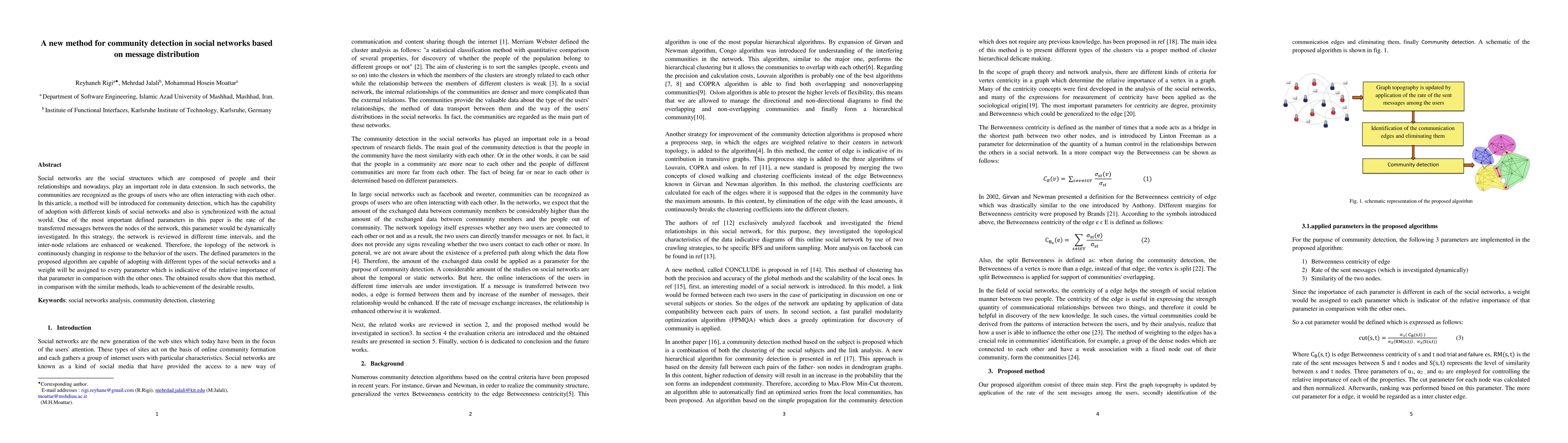 Thumbnail for A new method for community detection in social networks based on message
  distribution