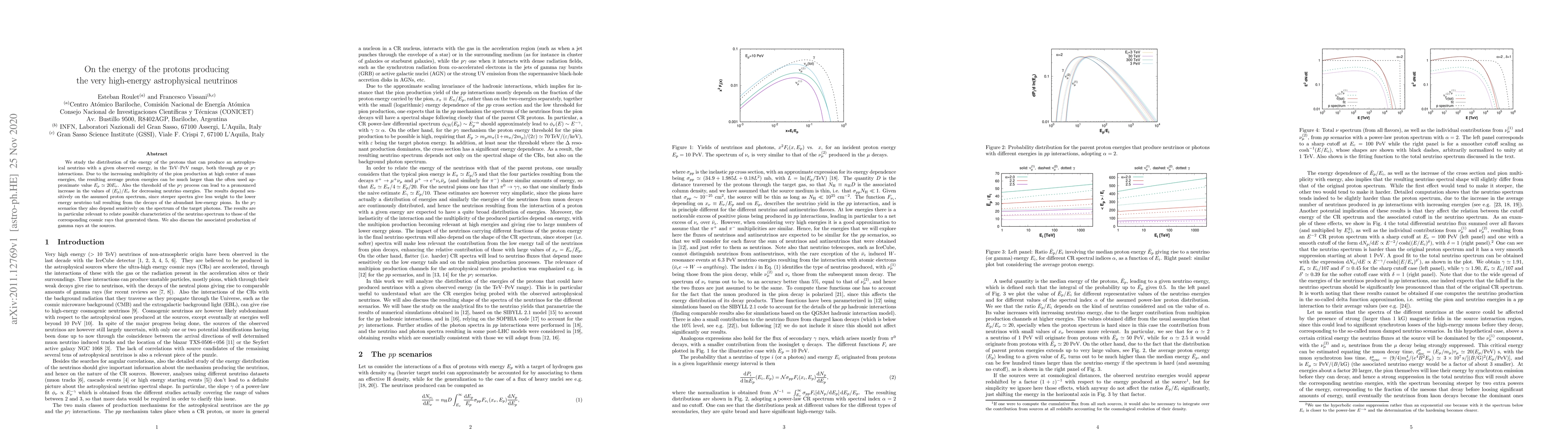 Thumbnail for On the energy of the protons producing the very high-energy
  astrophysical neutrinos