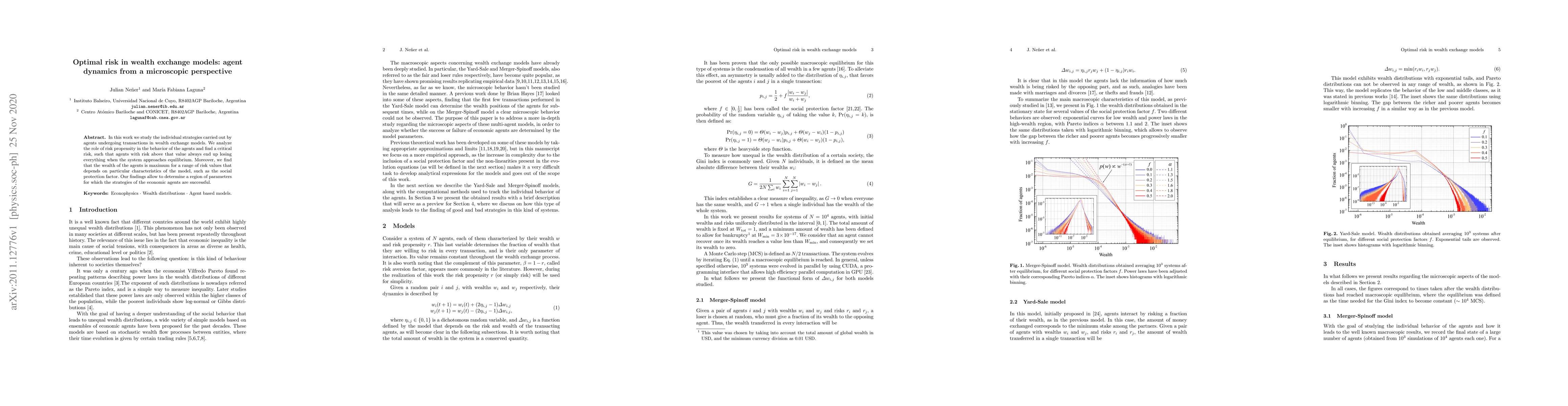 Thumbnail for Optimal risk in wealth exchange models: agent dynamics from a
  microscopic perspective