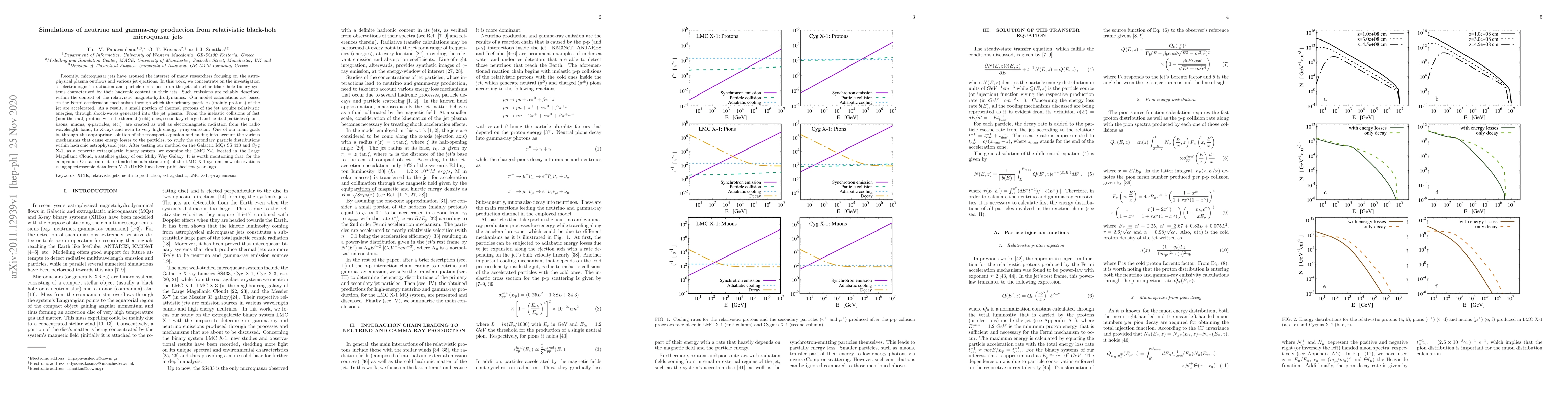 Thumbnail for Simulations of neutrino and gamma-ray production from relativistic
  black-hole microquasar jets