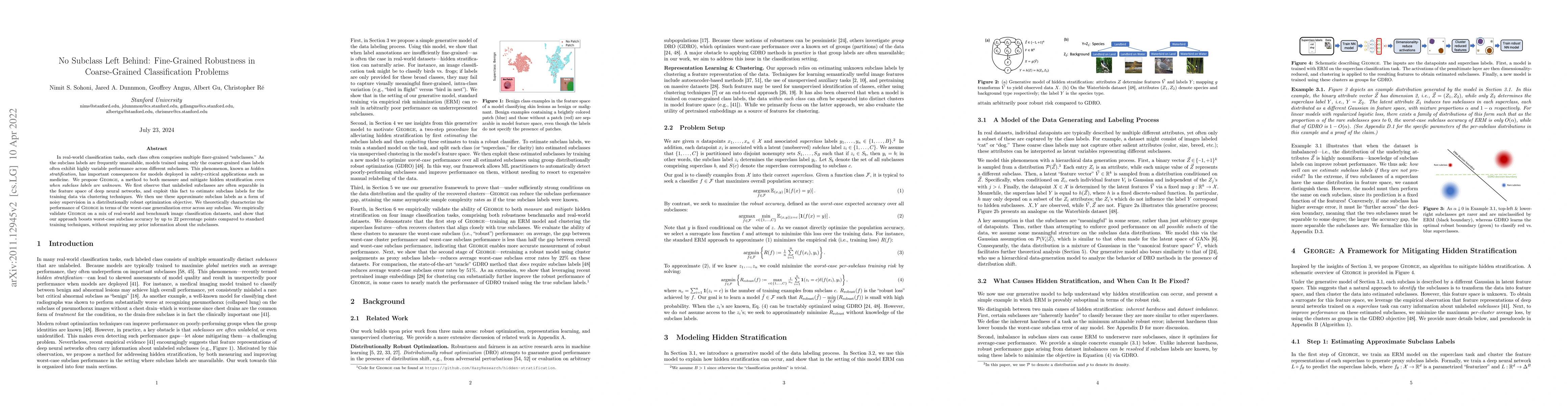 Thumbnail for No Subclass Left Behind: Fine-Grained Robustness in Coarse-Grained
  Classification Problems