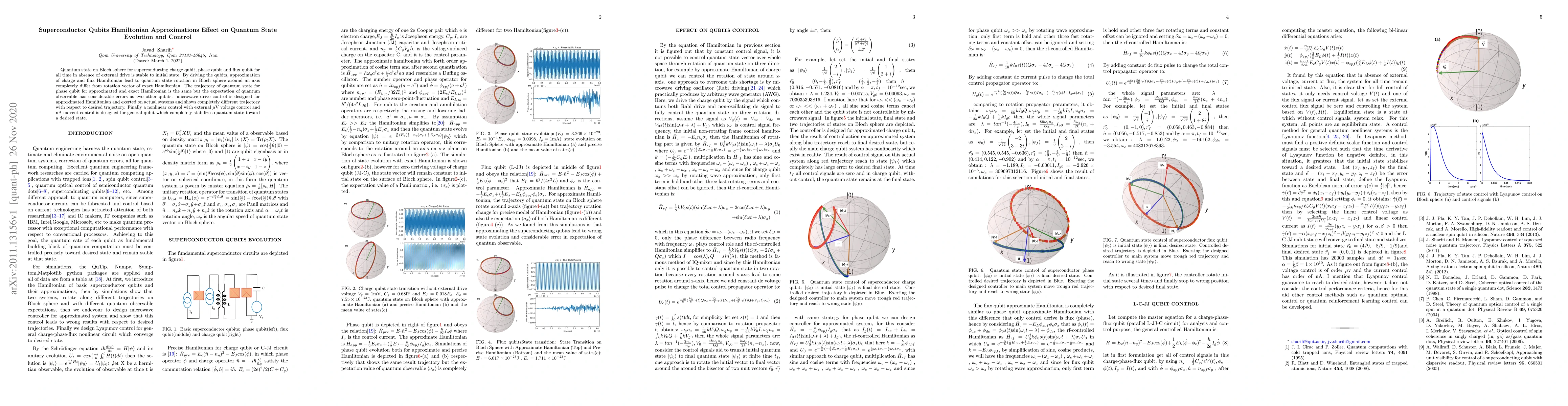 Thumbnail for Superconductor Qubits Hamiltonian Approximations Effect on Quantum State
  Evolution and Control
