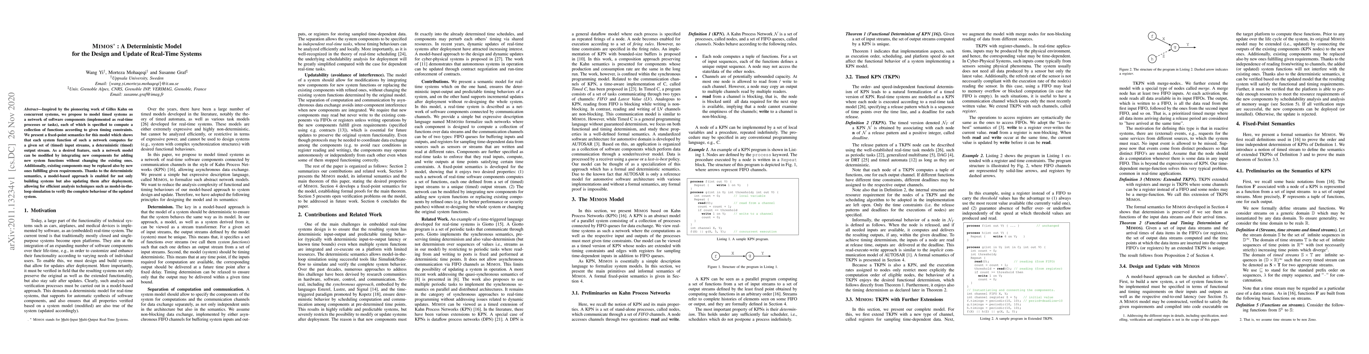 Thumbnail for MIMOS: A Deterministic Model for the Design and Update of Real-Time
  Systems