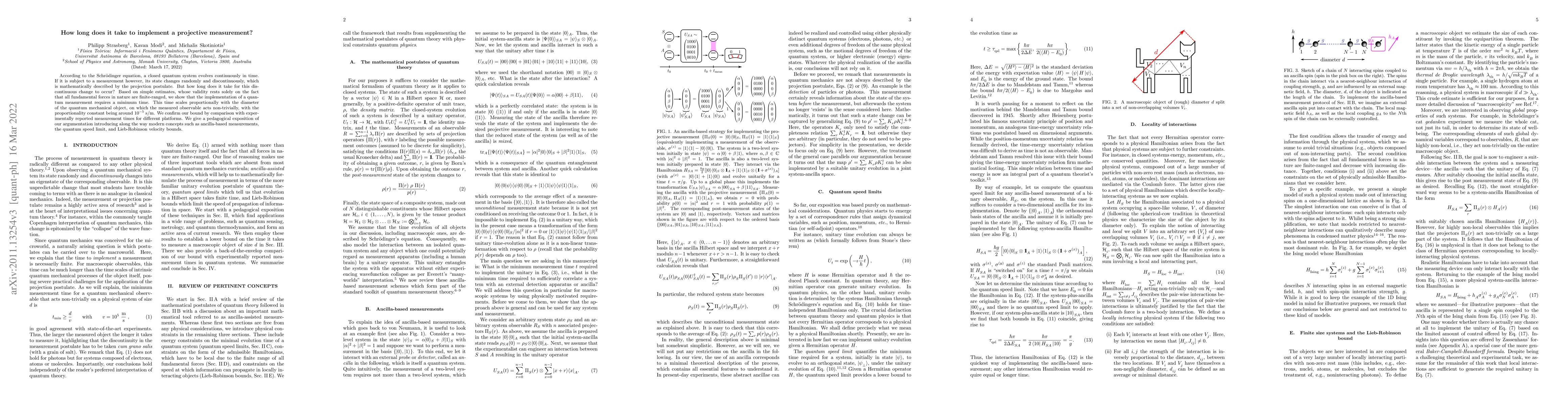 Thumbnail for How long does it take to implement a projective measurement?