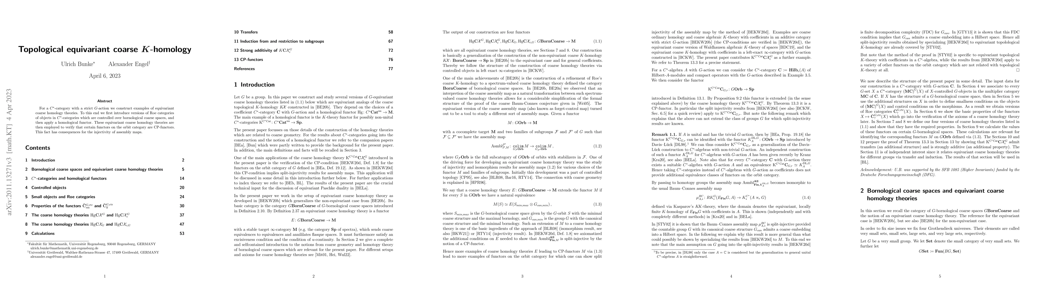 Thumbnail for Topological equivariant coarse K-homology