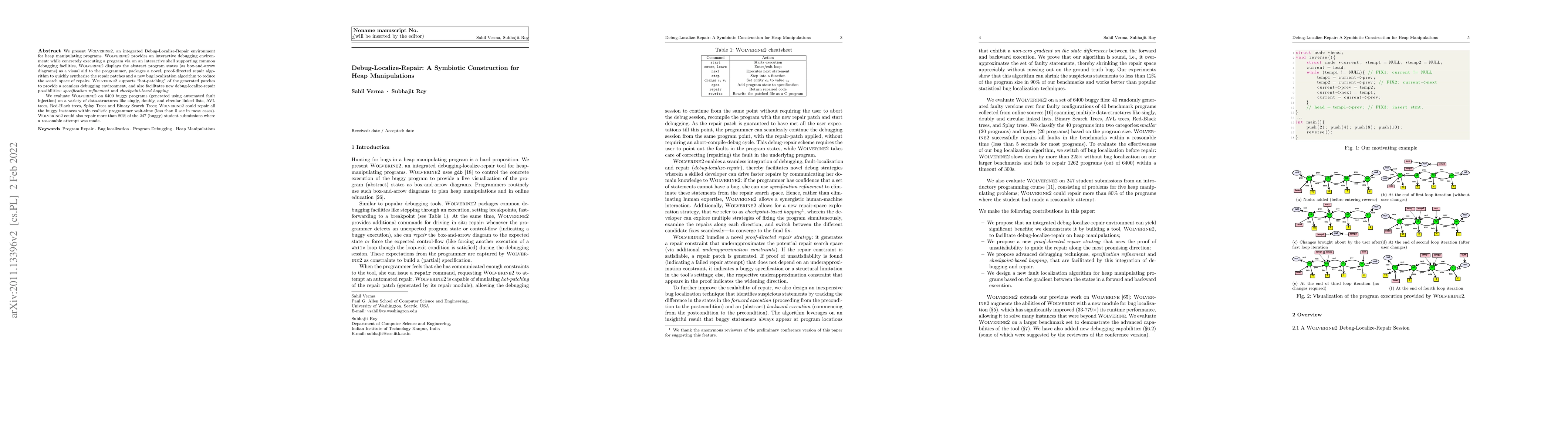 Thumbnail for Debug-Localize-Repair: A Symbiotic Construction for Heap Manipulations