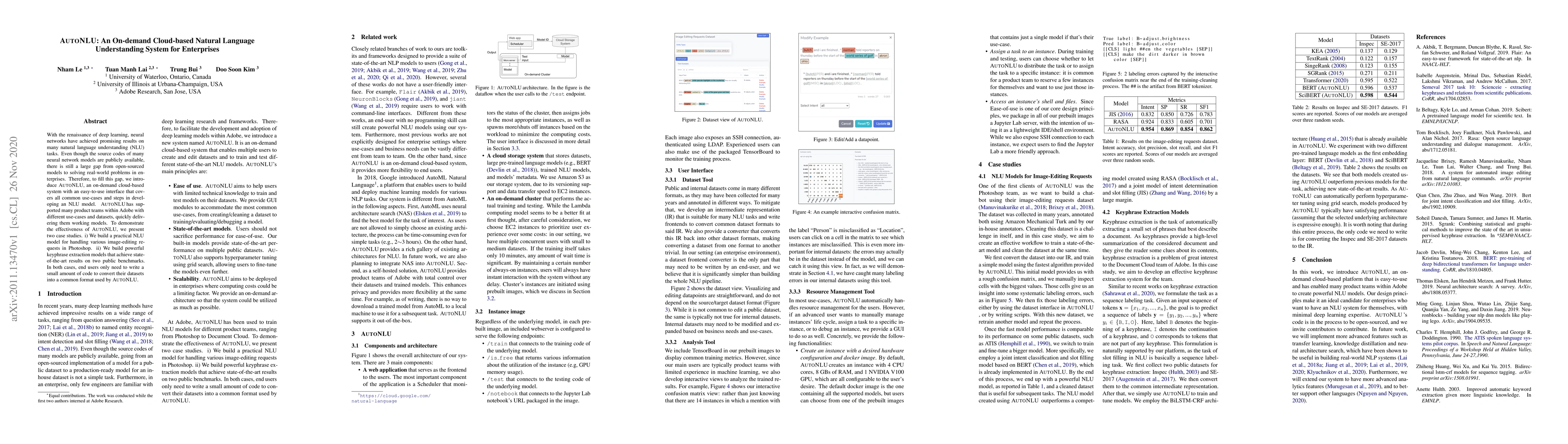 Thumbnail for AutoNLU: An On-demand Cloud-based Natural Language Understanding System
  for Enterprises