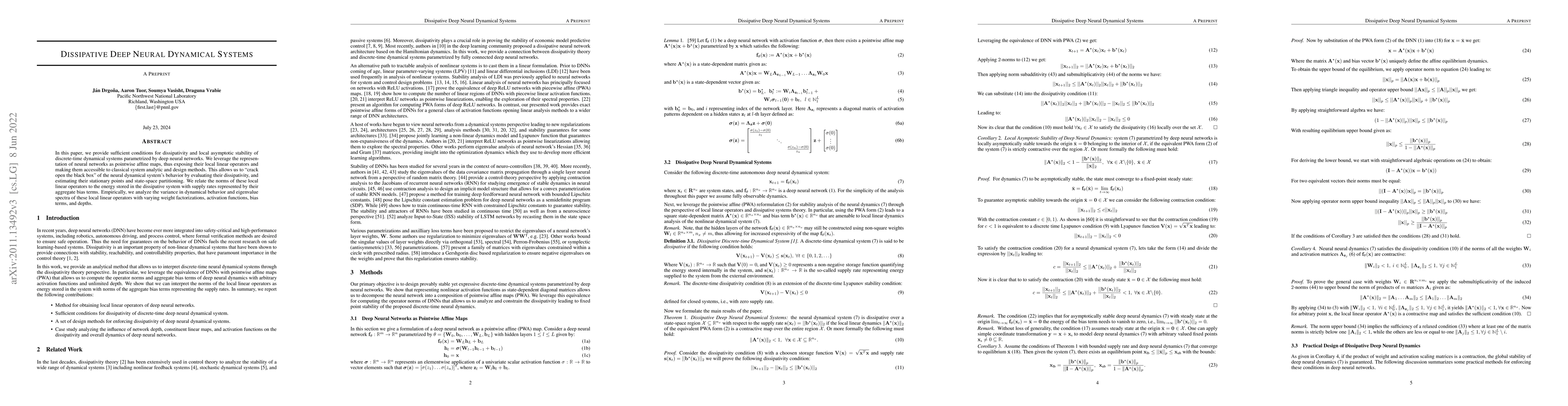 Thumbnail for Dissipative Deep Neural Dynamical Systems