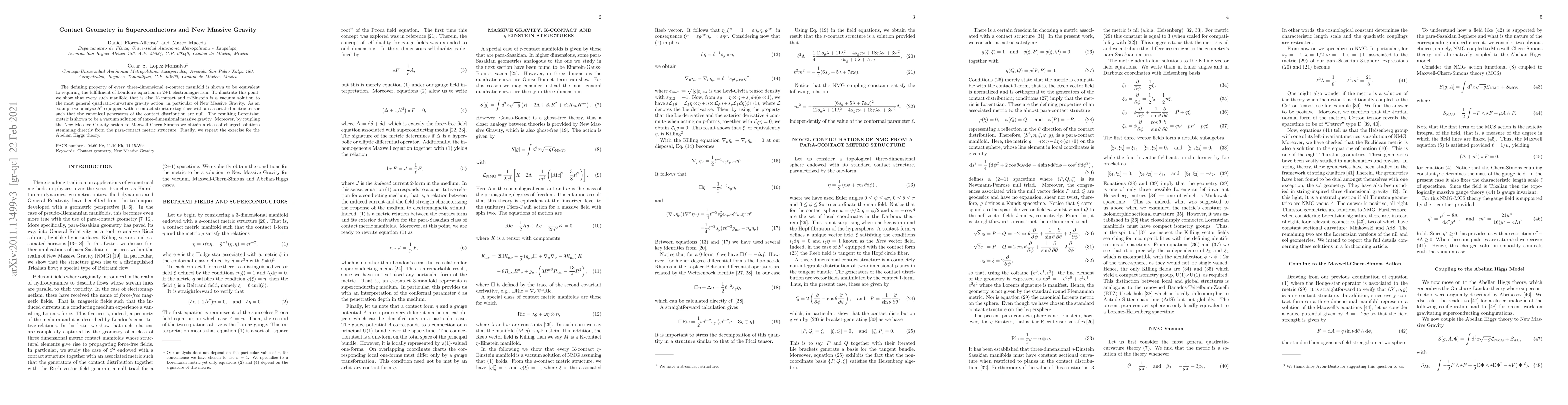 Thumbnail for Contact Geometry in Superconductors and New Massive Gravity