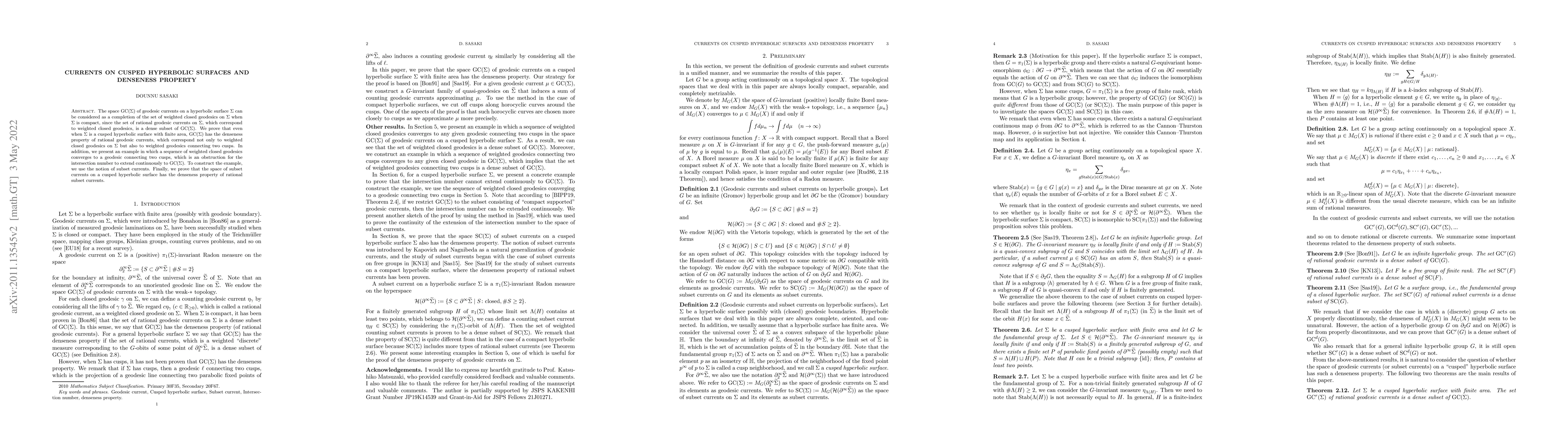 Thumbnail for Currents on cusped hyperbolic surfaces and denseness property