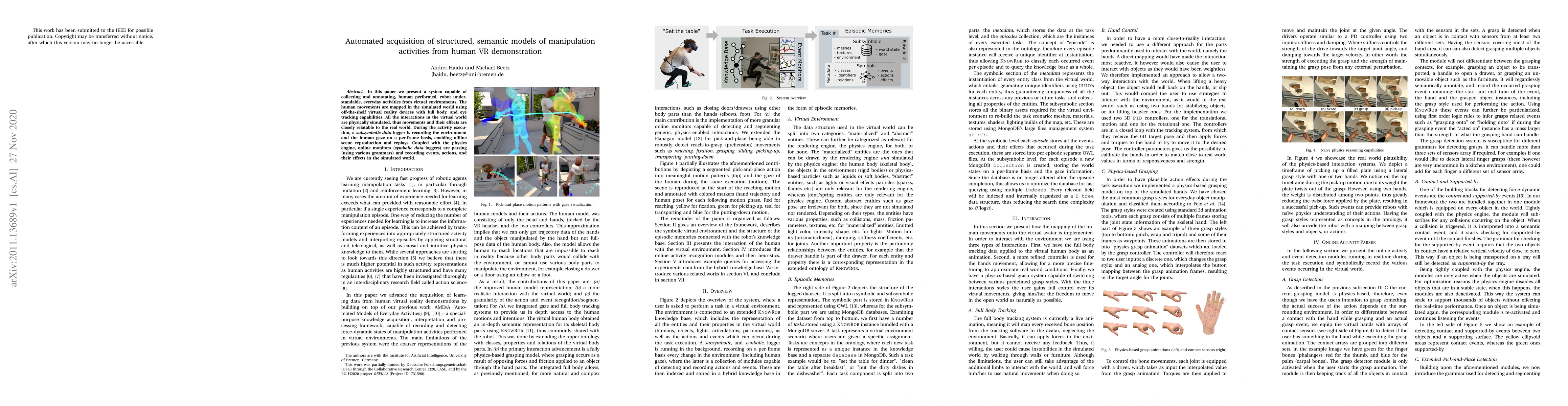 Thumbnail for Automated acquisition of structured, semantic models of manipulation
  activities from human VR demonstration