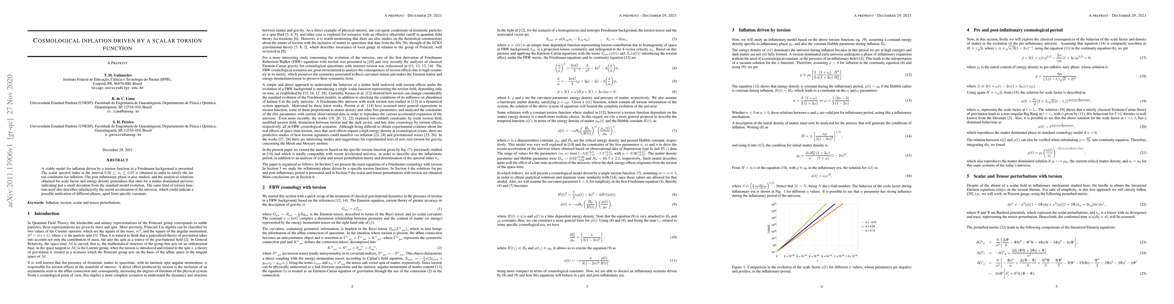 Thumbnail for Cosmological inflation driven by a scalar torsion function
