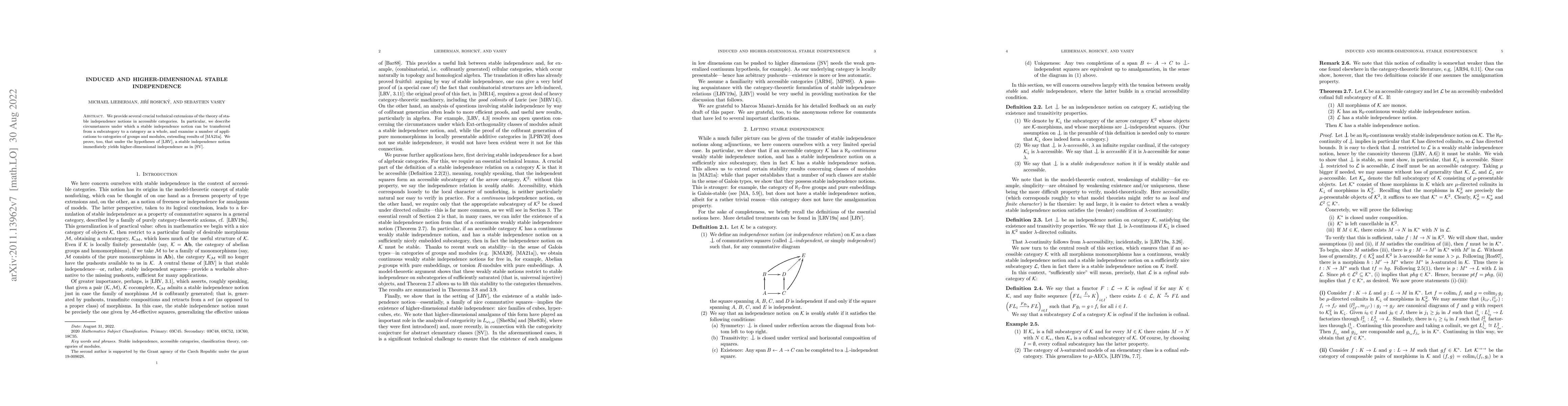 Thumbnail for Induced and higher-dimensional stable independence