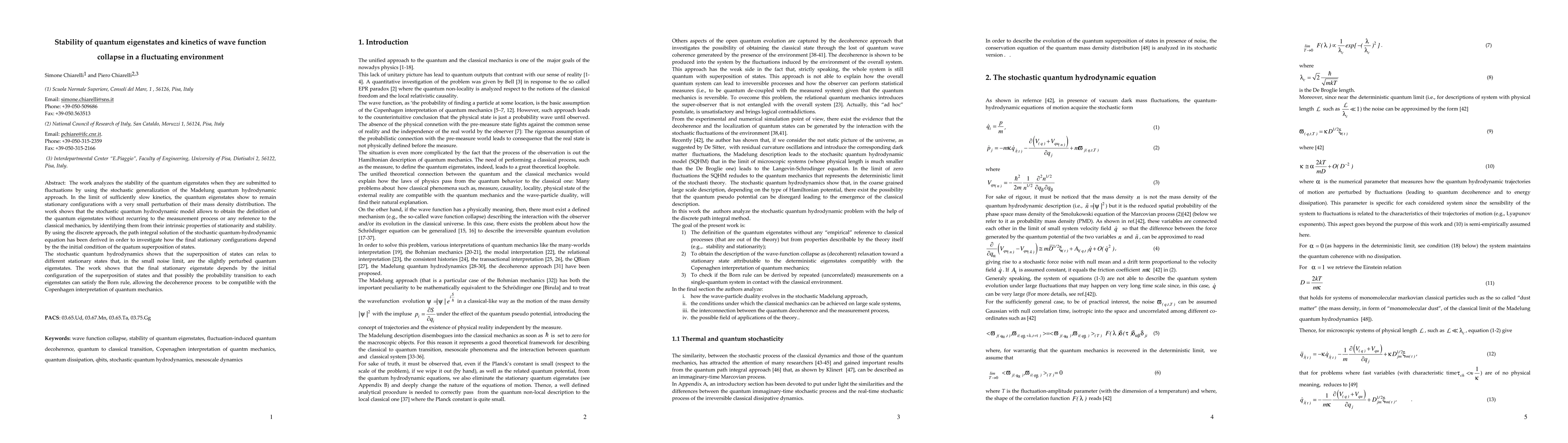 Thumbnail for Stability of quantum eigenstates and kinetics of wave function collapse
  in a fluctuating environment