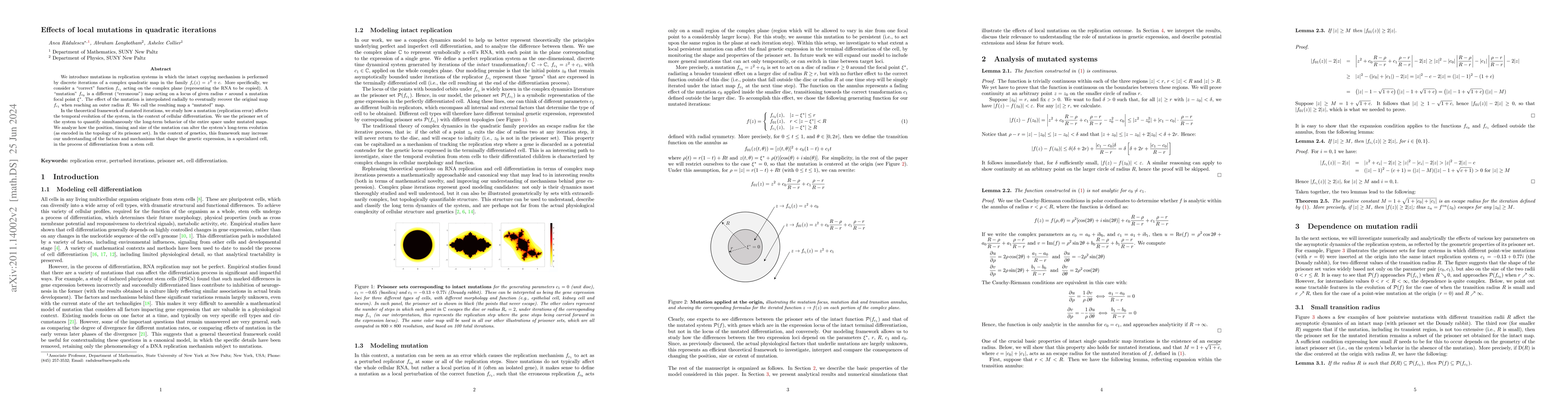 Thumbnail for Effects of local mutations in quadratic iterations
