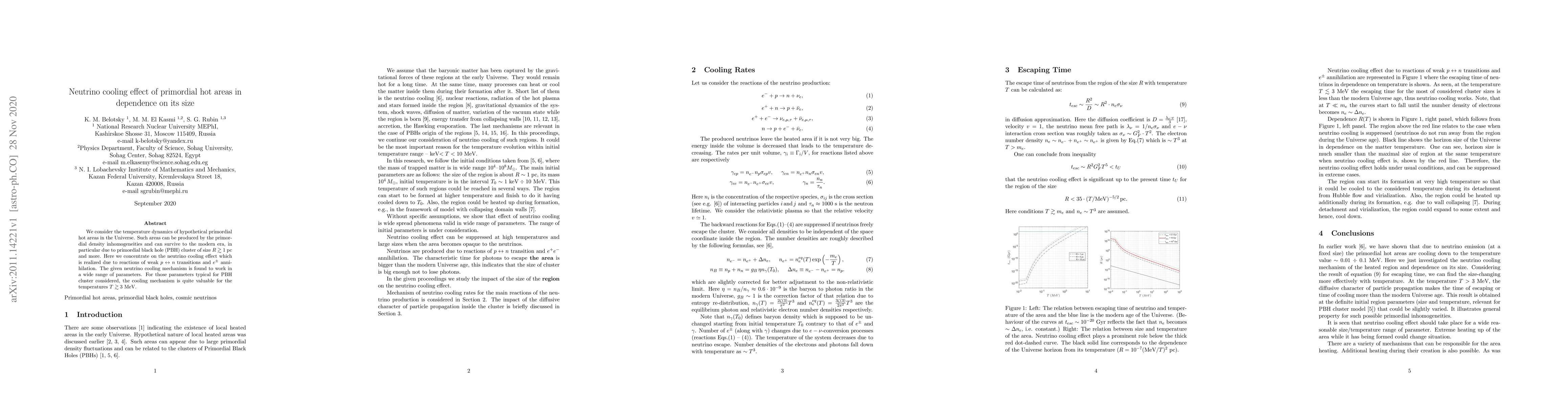 Thumbnail for Neutrino cooling effect of primordial hot areas in dependence on its
  size