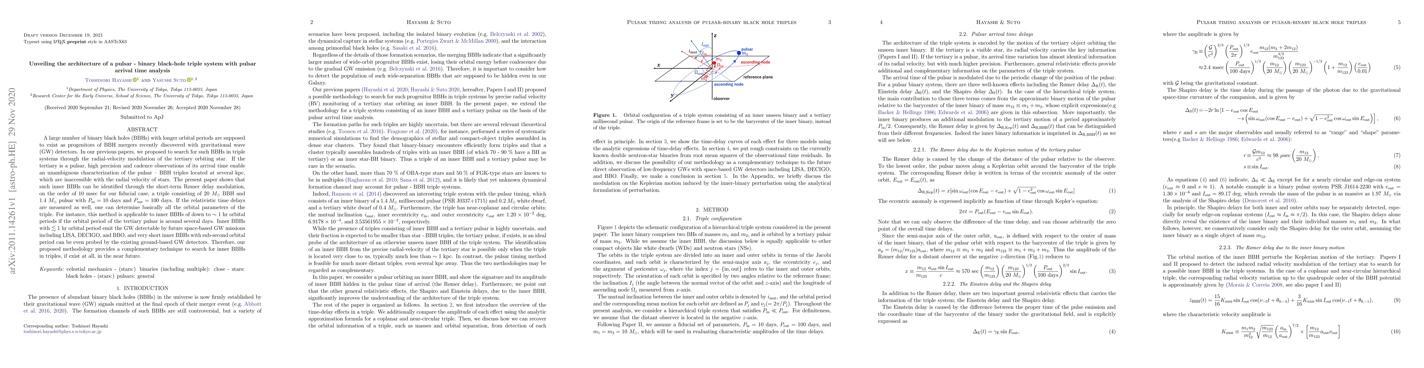 Thumbnail for Unveiling the architecture of a pulsar - binary black-hole triple system
  with pulsar arrival time analysis
