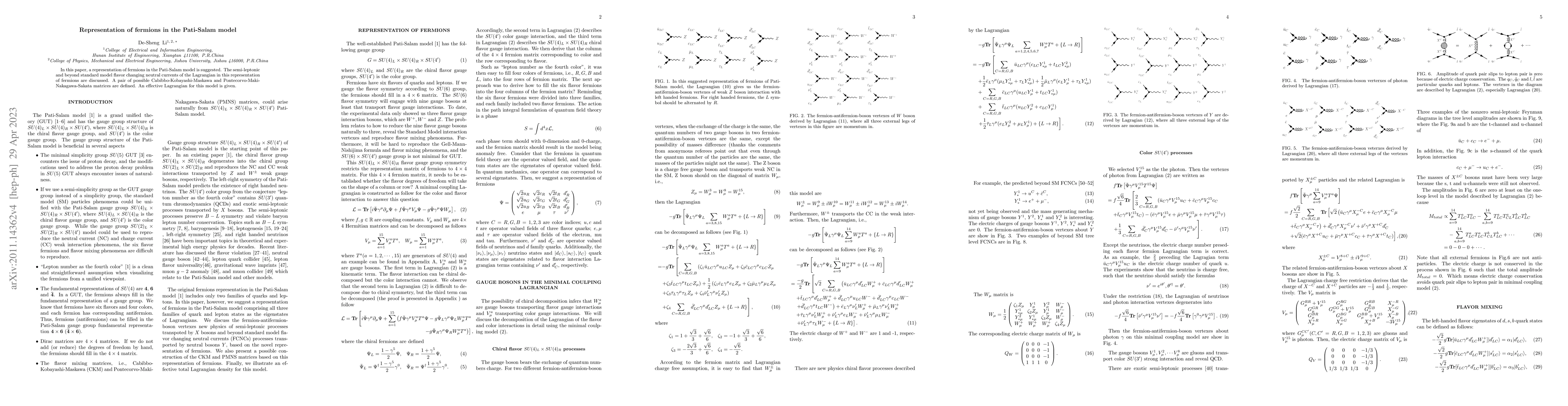 Thumbnail for Representation of fermions in the Pati-Salam model