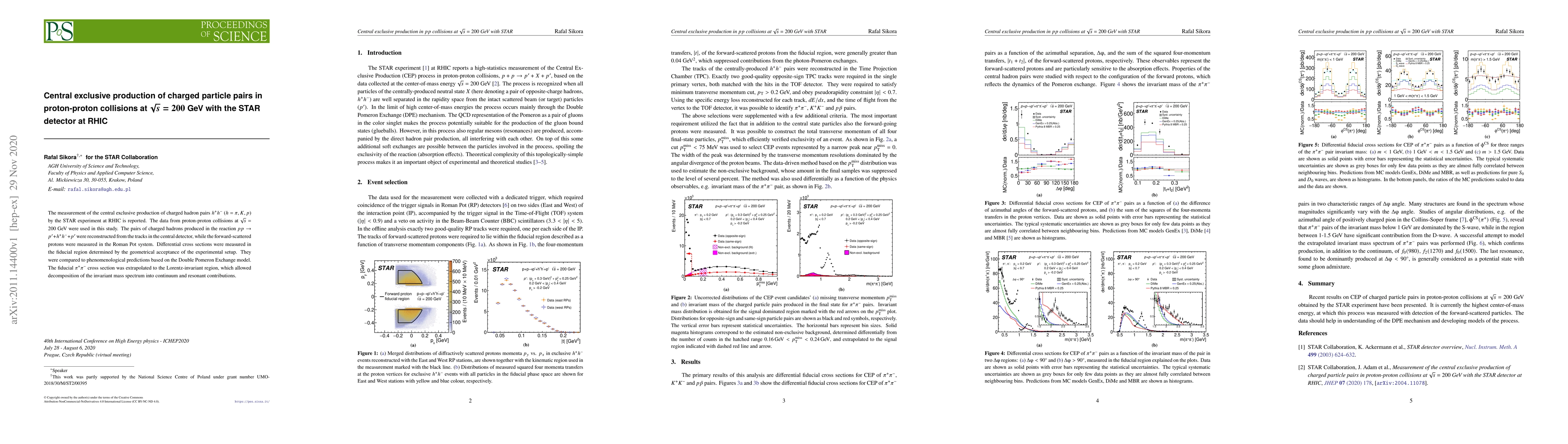 Thumbnail for Central exclusive production of charged particle pairs in proton-proton
  collisions at $\sqrt{s}=200$ GeV with the STAR detector at RHIC