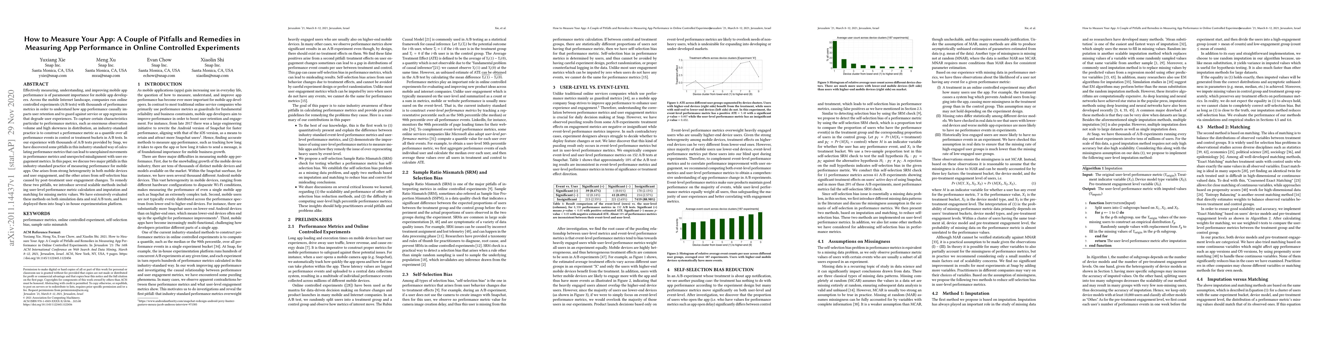 Thumbnail for How to Measure Your App: A Couple of Pitfalls and Remedies in Measuring
  App Performance in Online Controlled Experiments