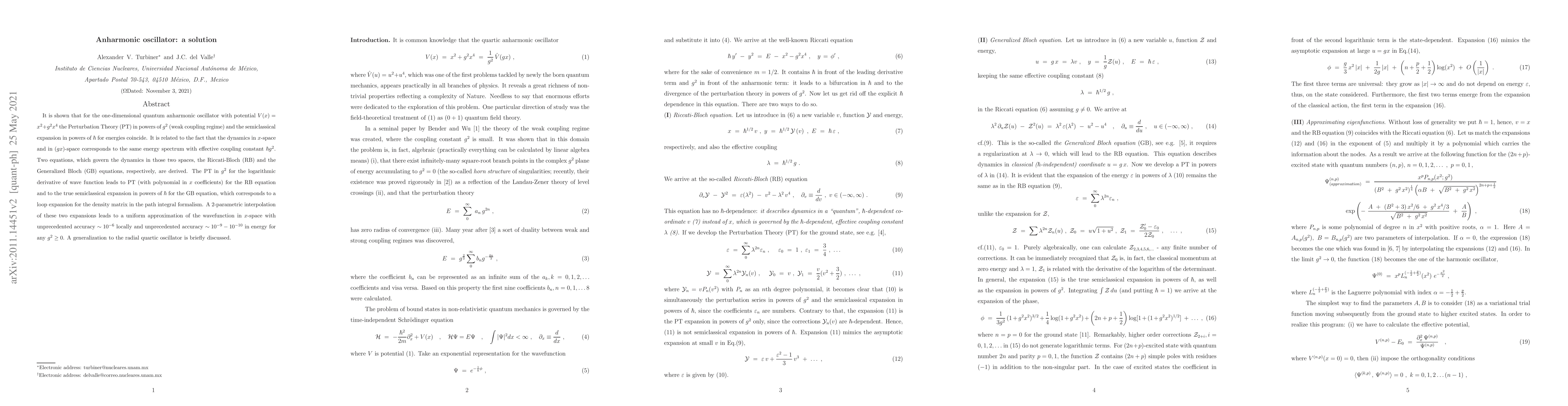 Thumbnail for Anharmonic oscillator: a solution