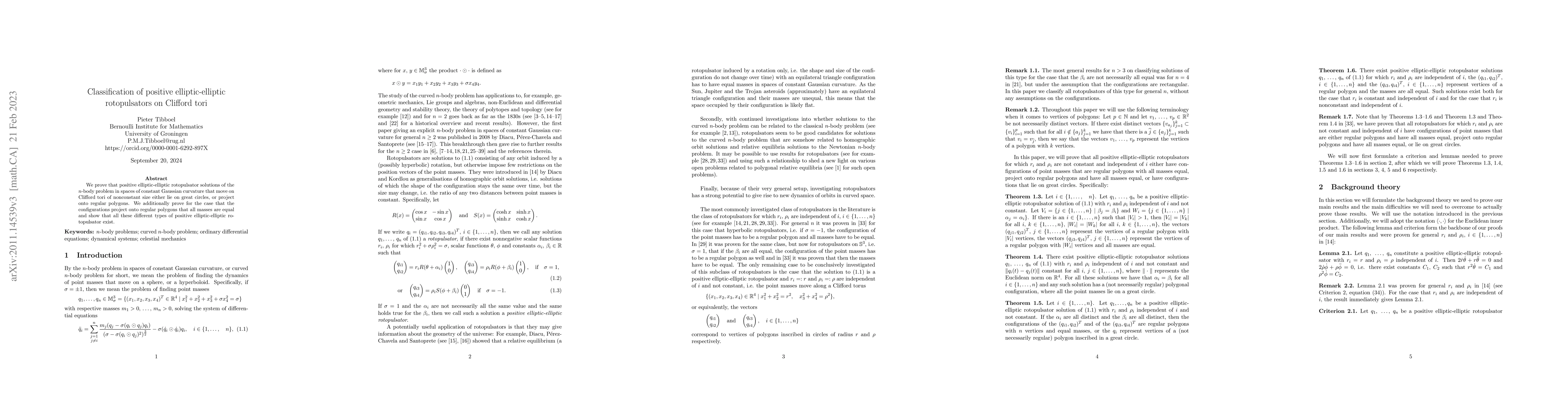 Thumbnail for Classification of positive elliptic-elliptic rotopulsators on Clifford
  tori