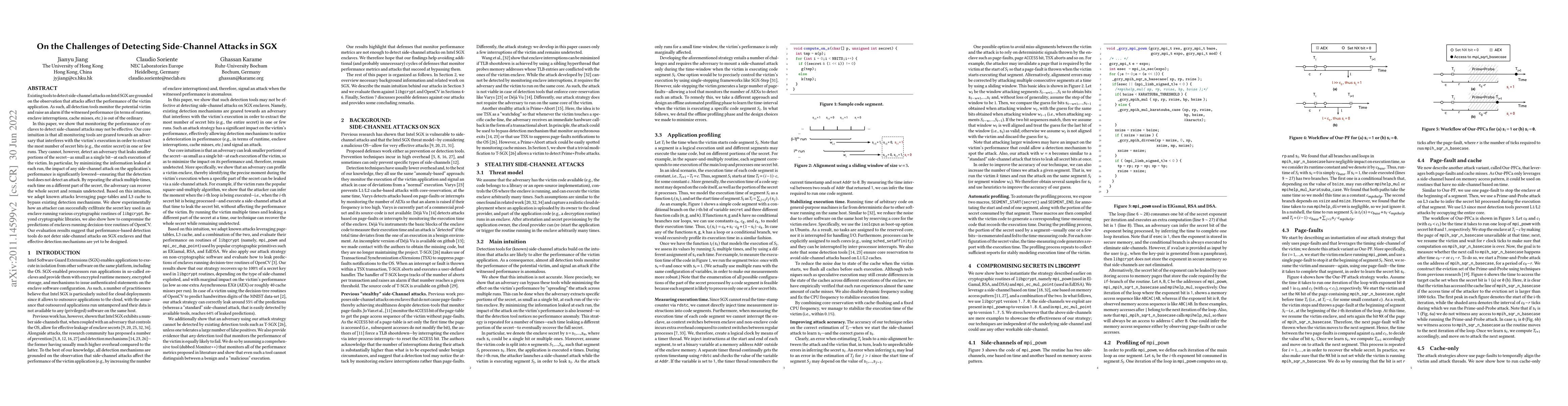 Thumbnail for On the Challenges of Detecting Side-Channel Attacks in SGX