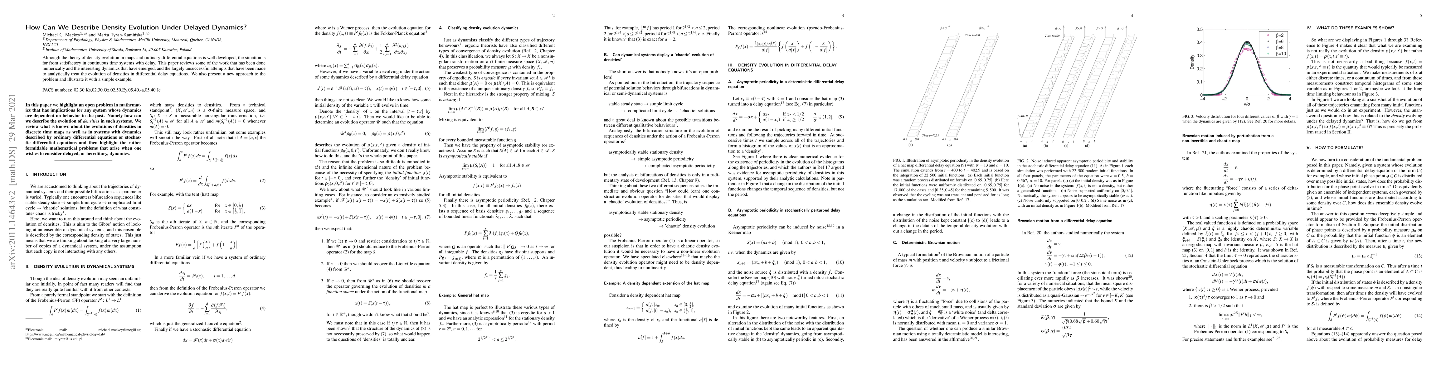Thumbnail for How Can We Describe Density Evolution Under Delayed Dynamics?