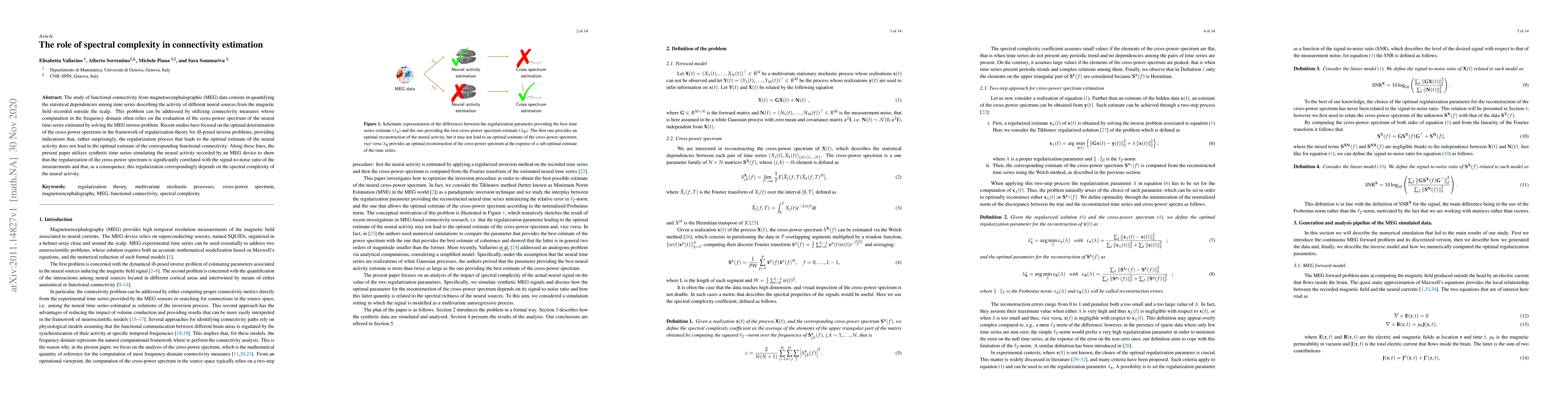 Thumbnail for The role of spectral complexity in connectivity estimation
