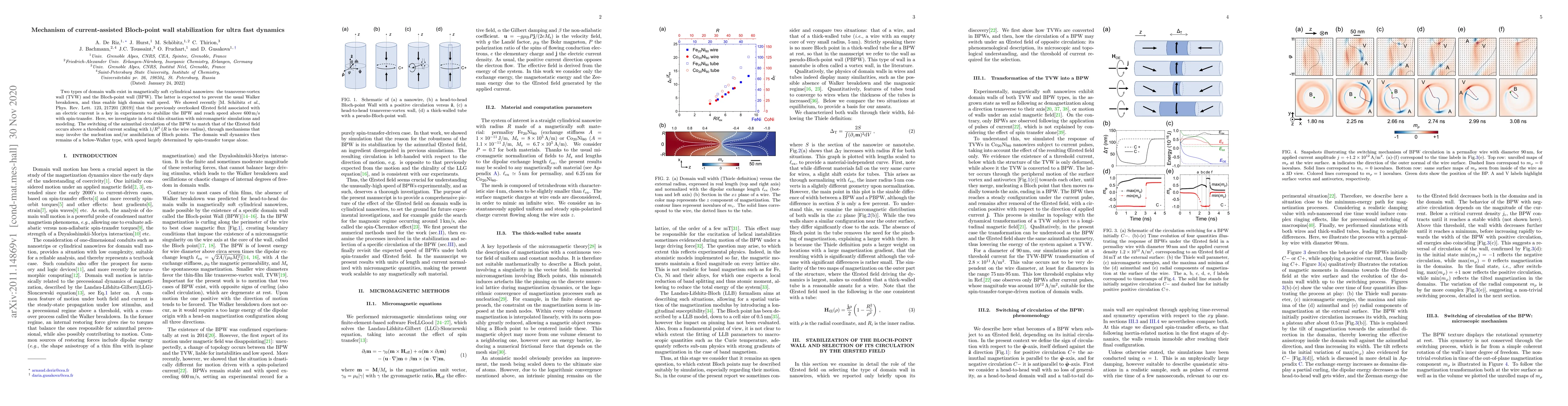 Thumbnail for Mechanism of current-assisted Bloch-point wall stabilization for ultra
  fast dynamics