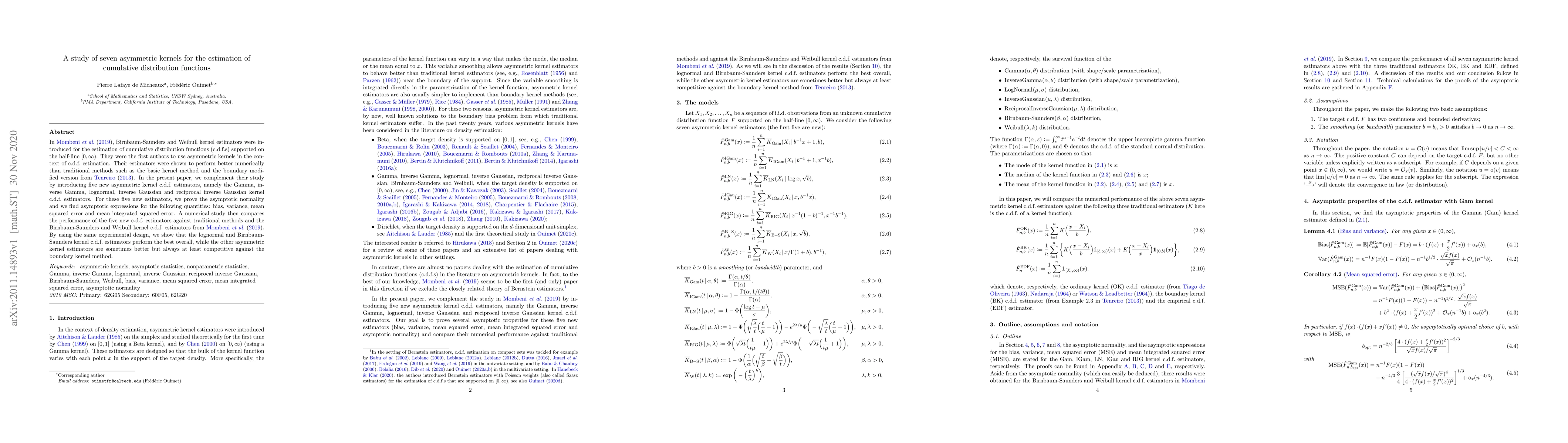 Thumbnail for A study of seven asymmetric kernels for the estimation of cumulative
  distribution functions