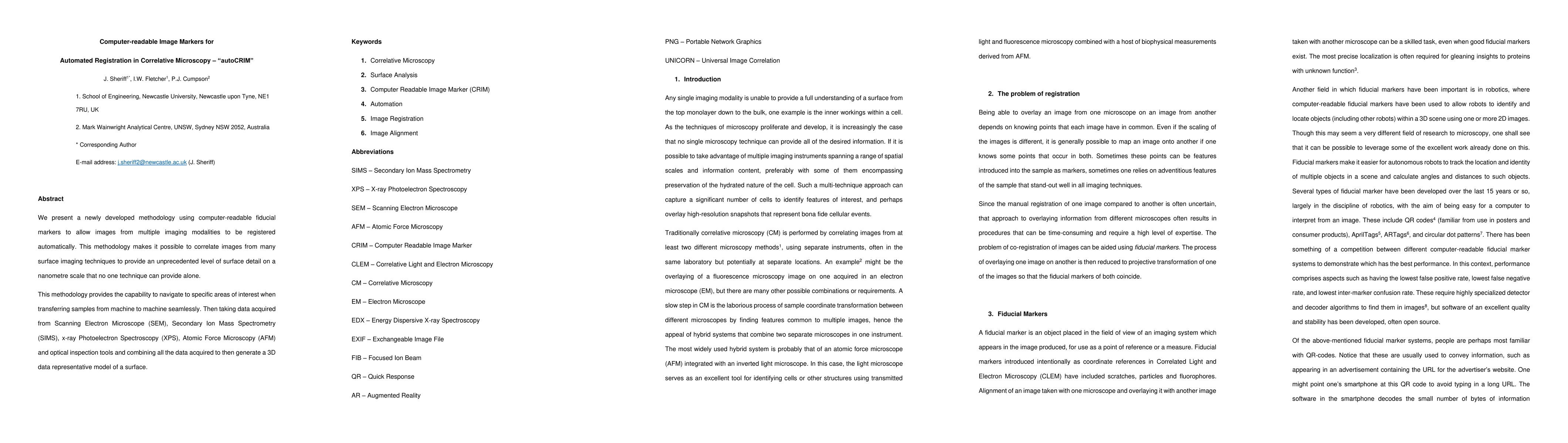 Thumbnail for Computer-readable Image Markers for Automated Registration in
  Correlative Microscopy autoCRIM