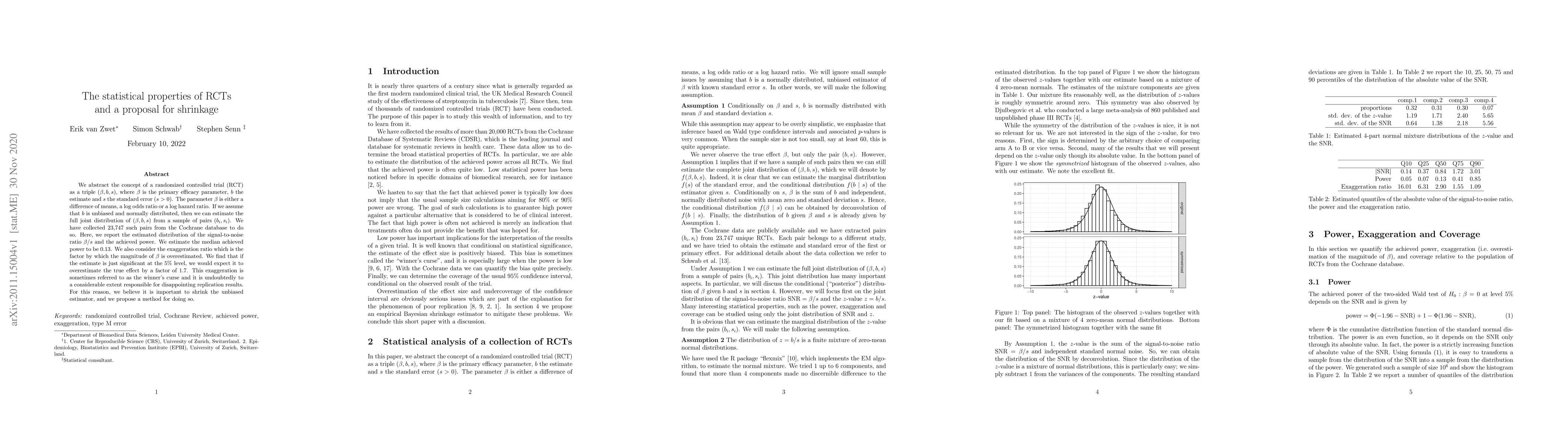 Thumbnail for The statistical properties of RCTs and a proposal for shrinkage