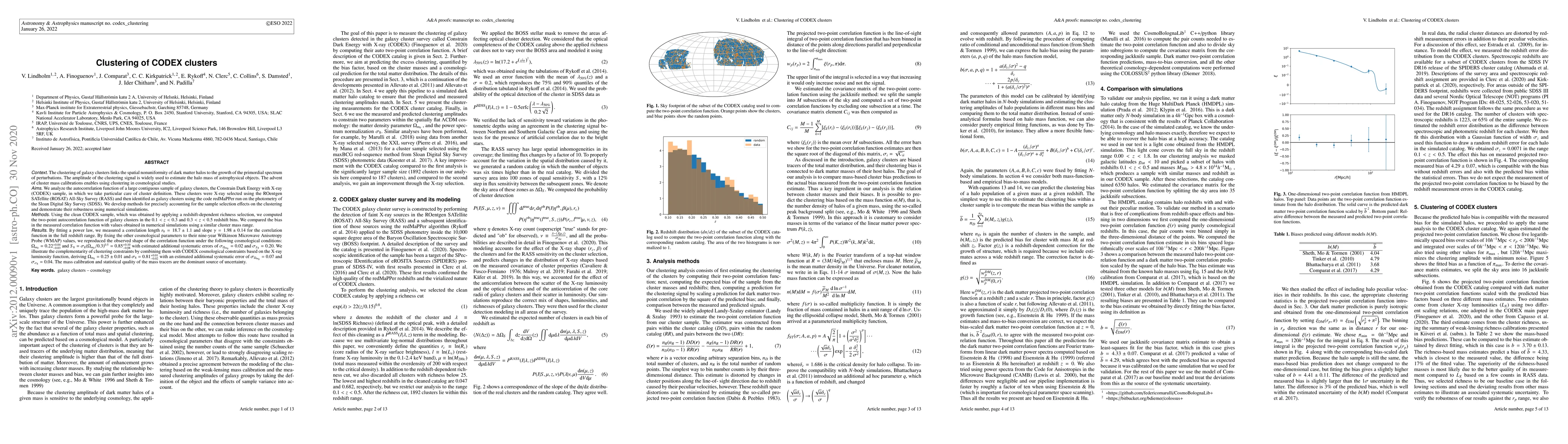 Thumbnail for Clustering of CODEX clusters
