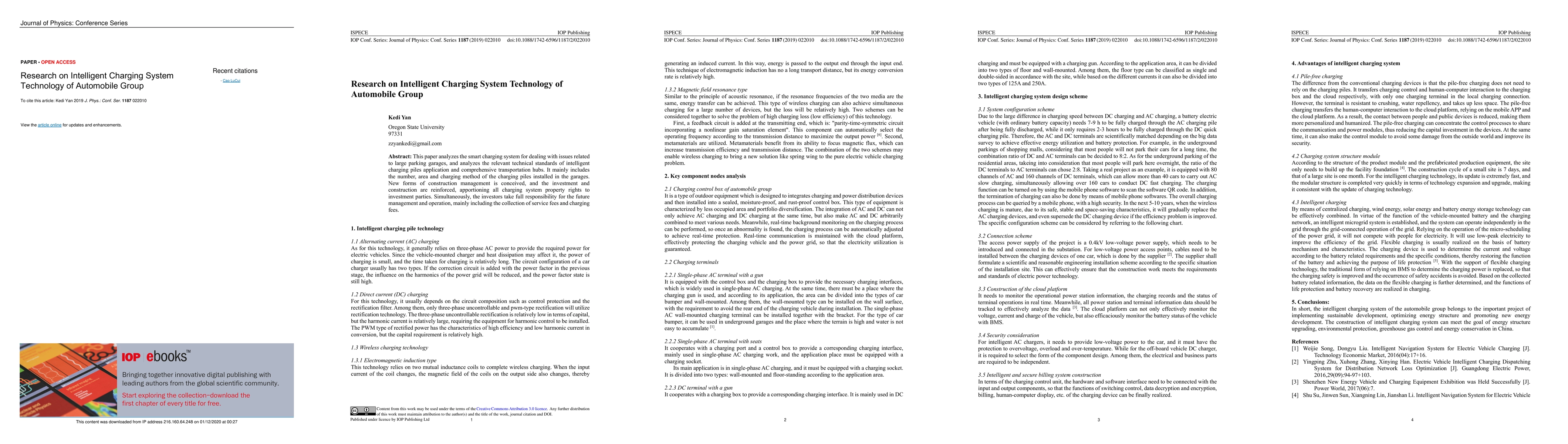 Thumbnail for Research on Intelligent Charging System Technology of Automobile Group