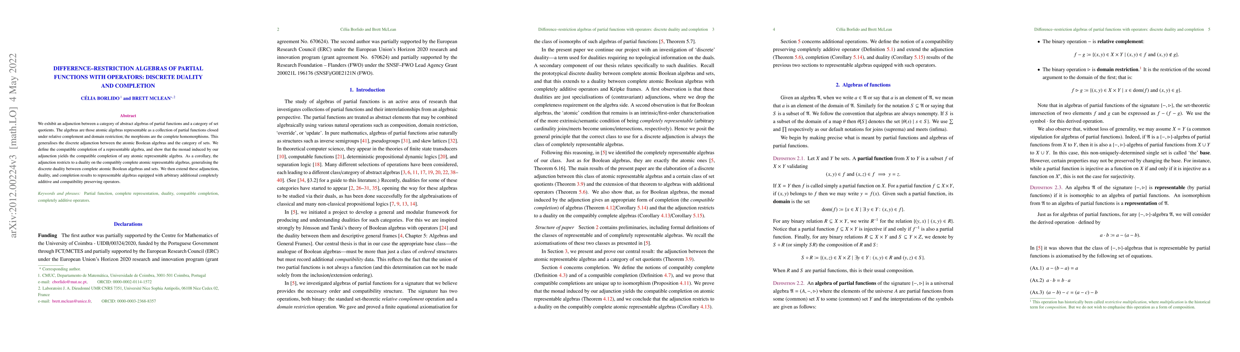 Thumbnail for Difference-restriction algebras of partial functions with operators:
  discrete duality and completion