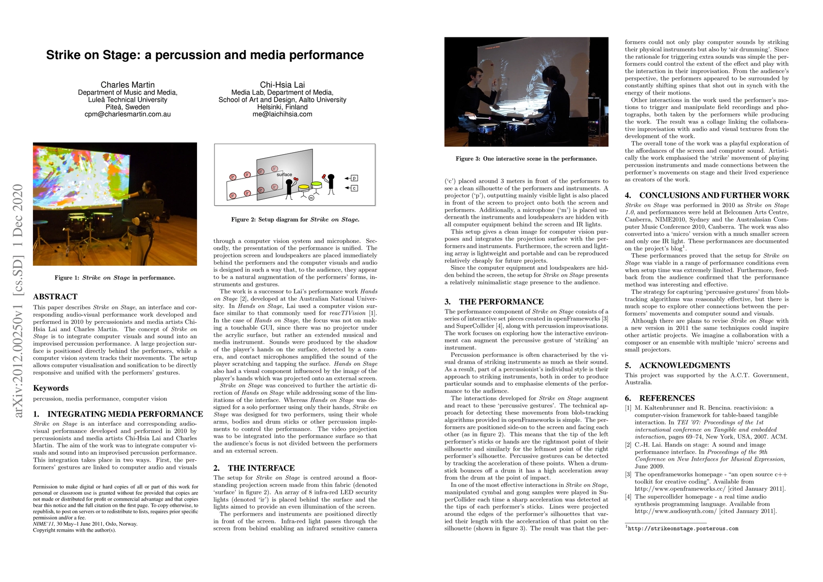 Thumbnail for Strike on Stage: a percussion and media performance