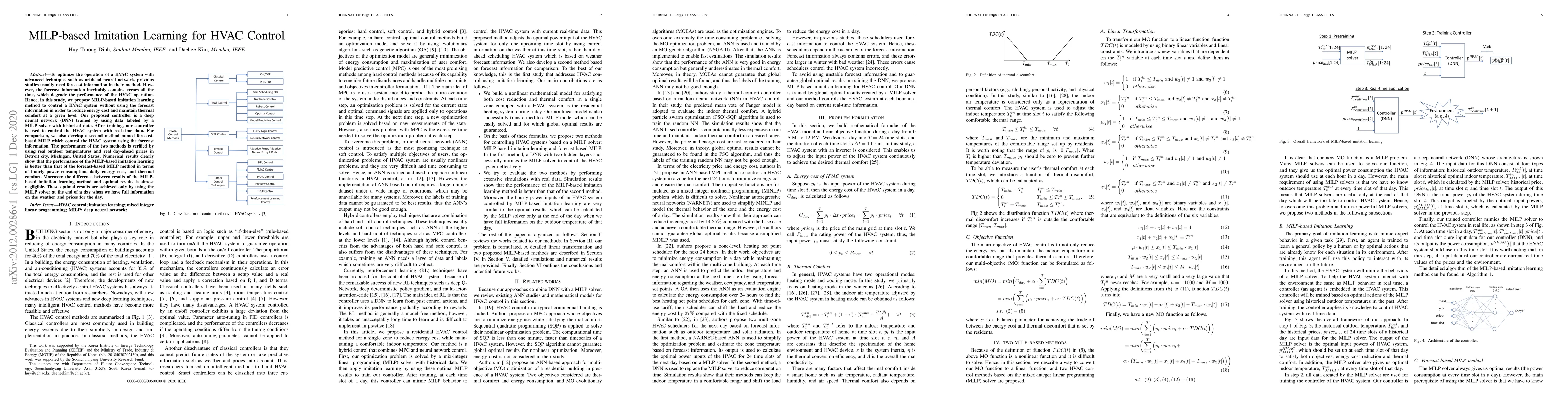 Thumbnail for MILP-based Imitation Learning for HVAC control
