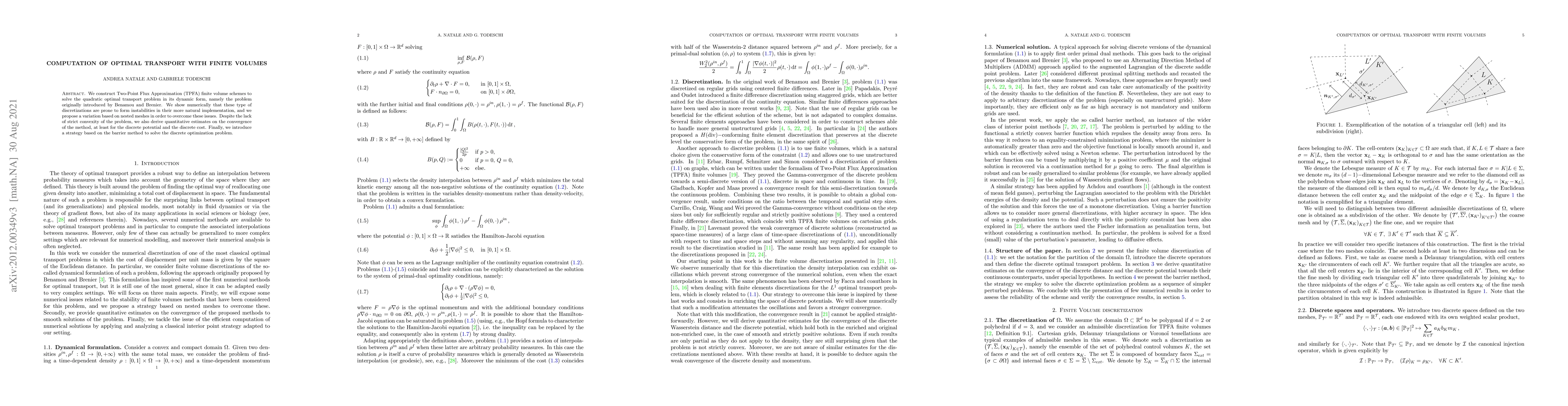 Thumbnail for Computation of Optimal Transport with Finite Volumes