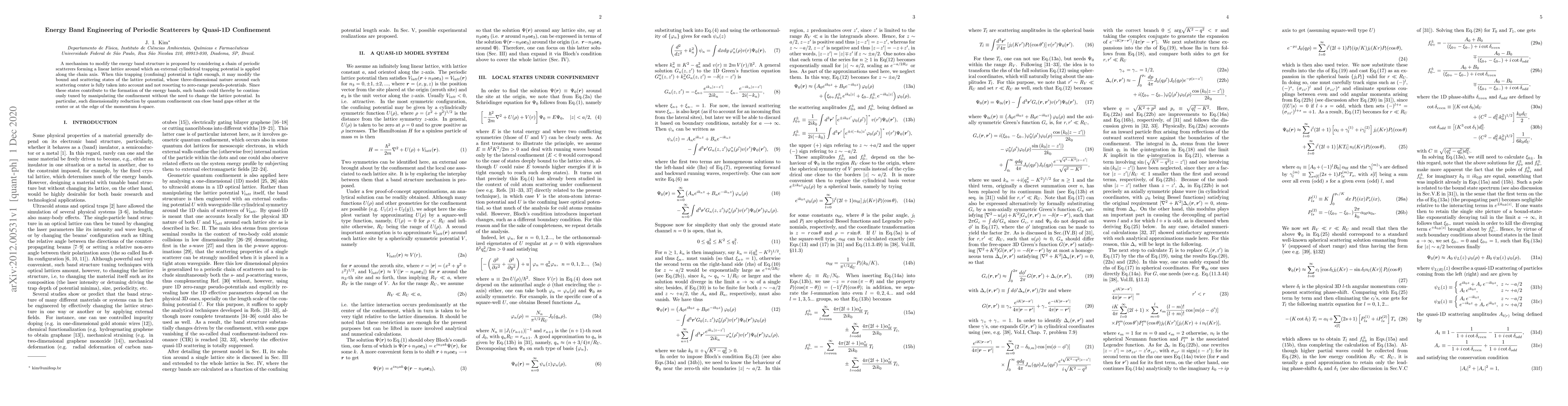 Thumbnail for Energy Band Engineering of Periodic Scatterers by Quasi-1D Confinement