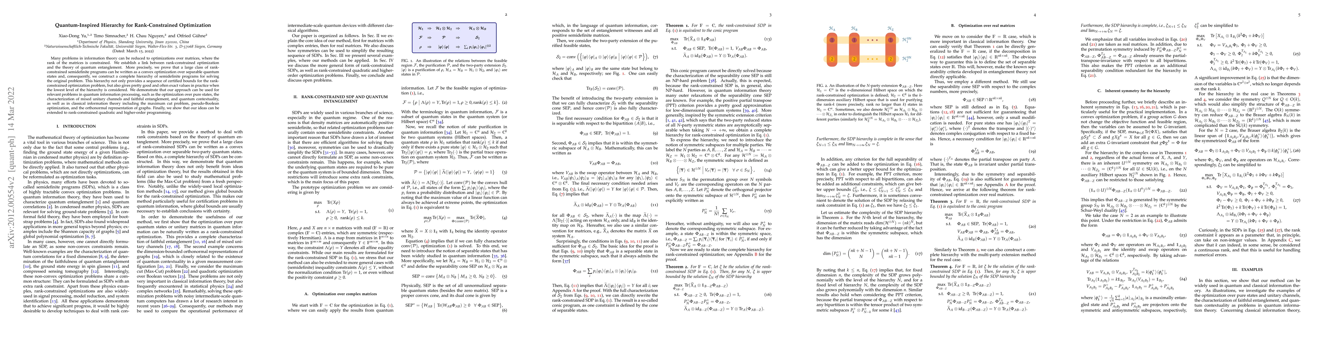 Thumbnail for Quantum-Inspired Hierarchy for Rank-Constrained Optimization