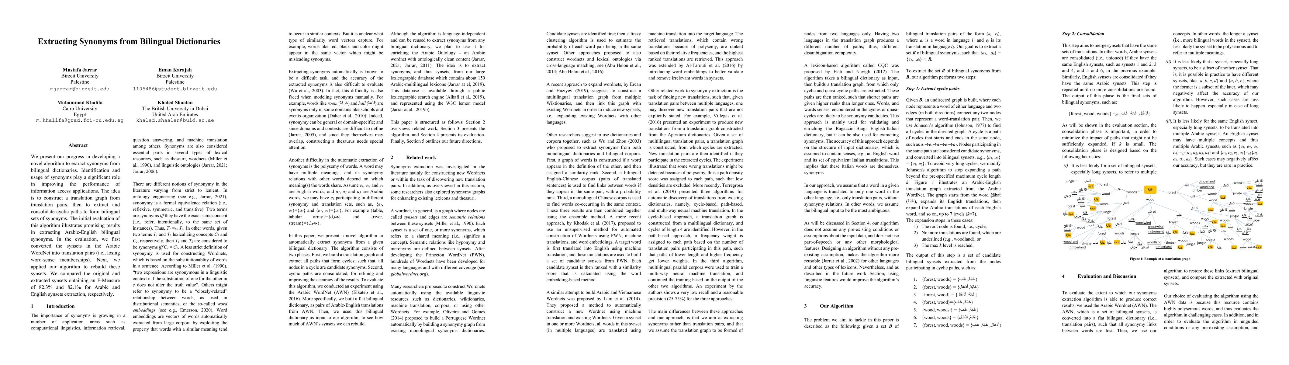 Thumbnail for Extracting Synonyms from Bilingual Dictionaries