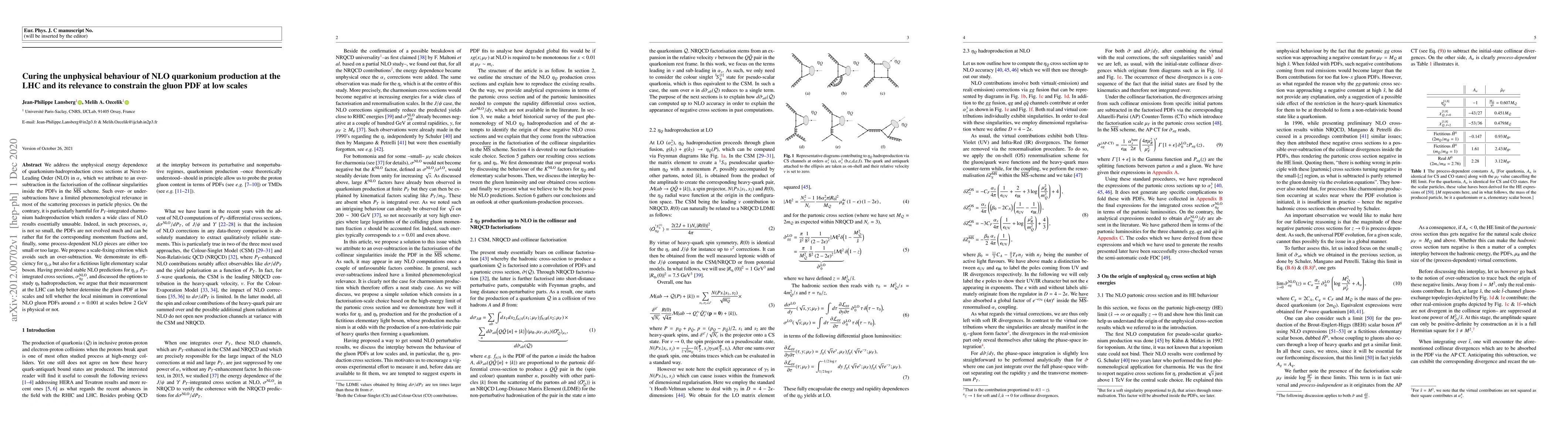 Thumbnail for Curing the unphysical behaviour of NLO quarkonium production at the LHC
  and its relevance to constrain the gluon PDF at low scales