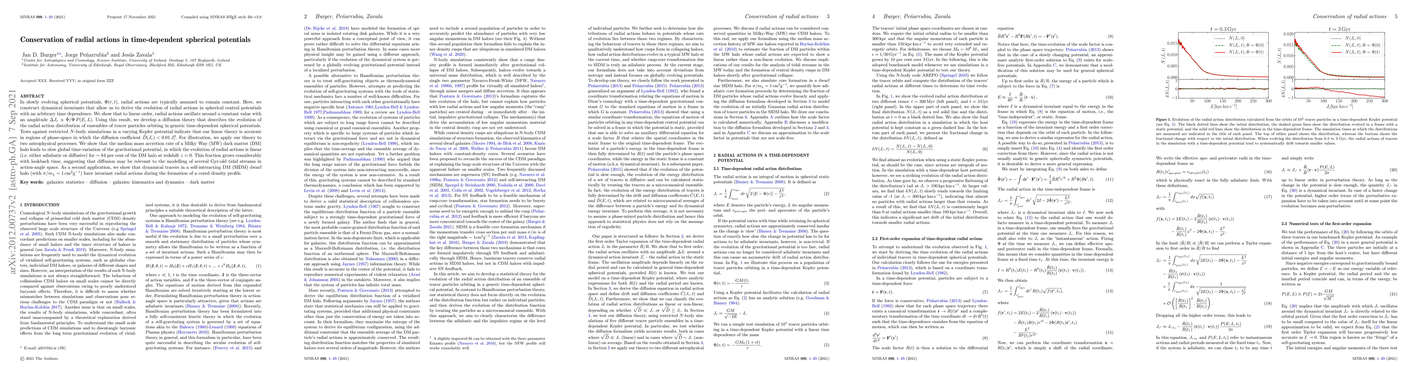 Thumbnail for Conservation of radial actions in time-dependent spherical potentials