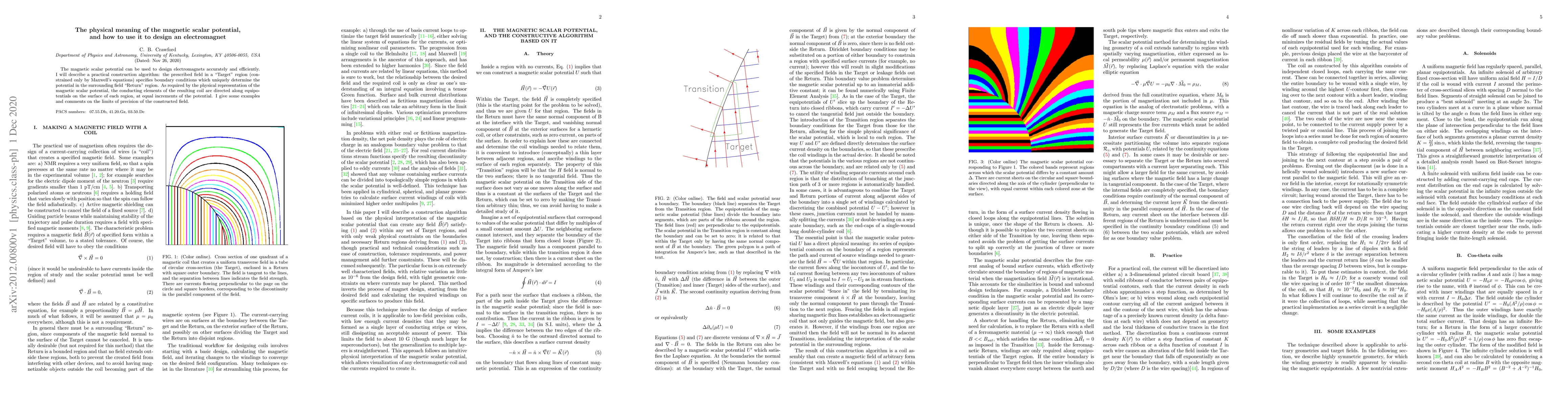 Thumbnail for The physical meaning of the magnetic scalar potential, and how to use it
  to design an electromagnet