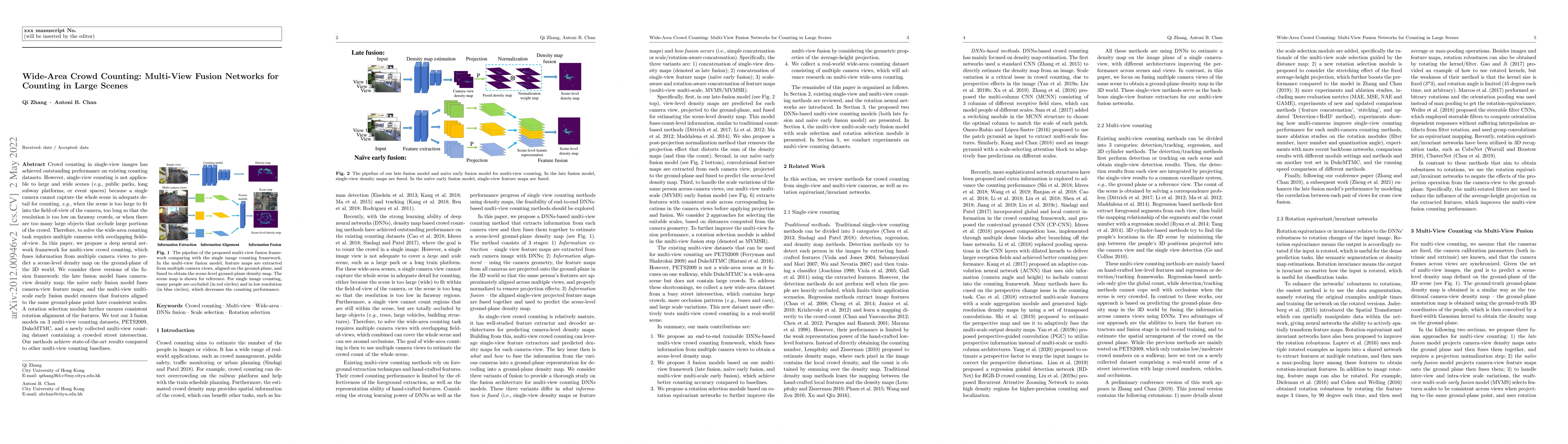 Thumbnail for Wide-Area Crowd Counting: Multi-View Fusion Networks for Counting in
  Large Scenes