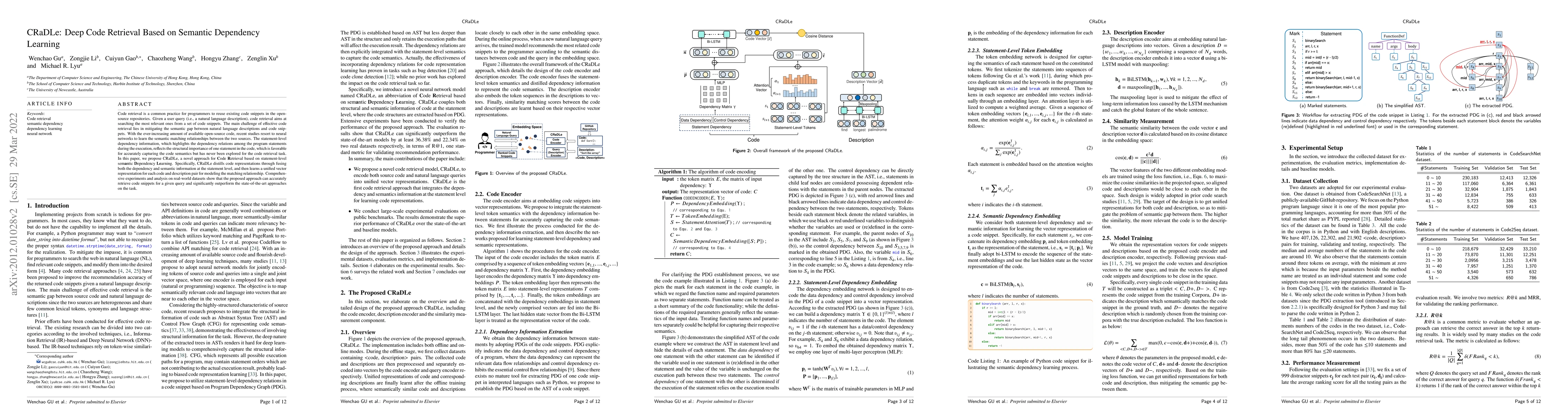 Thumbnail for CRaDLe: Deep Code Retrieval Based on Semantic Dependency Learning