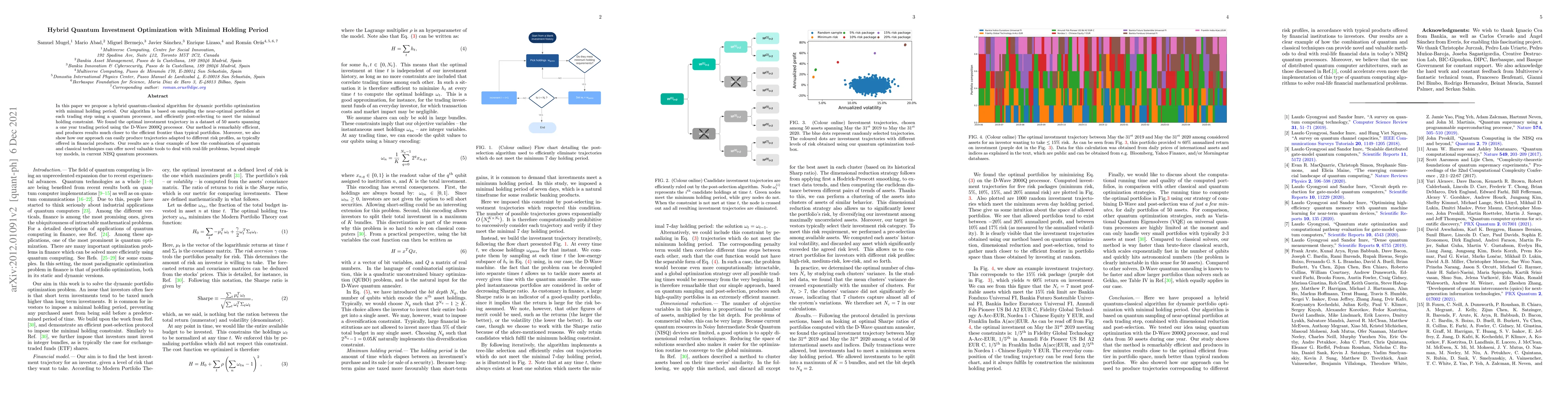 Thumbnail for Hybrid Quantum Investment Optimization with Minimal Holding Period