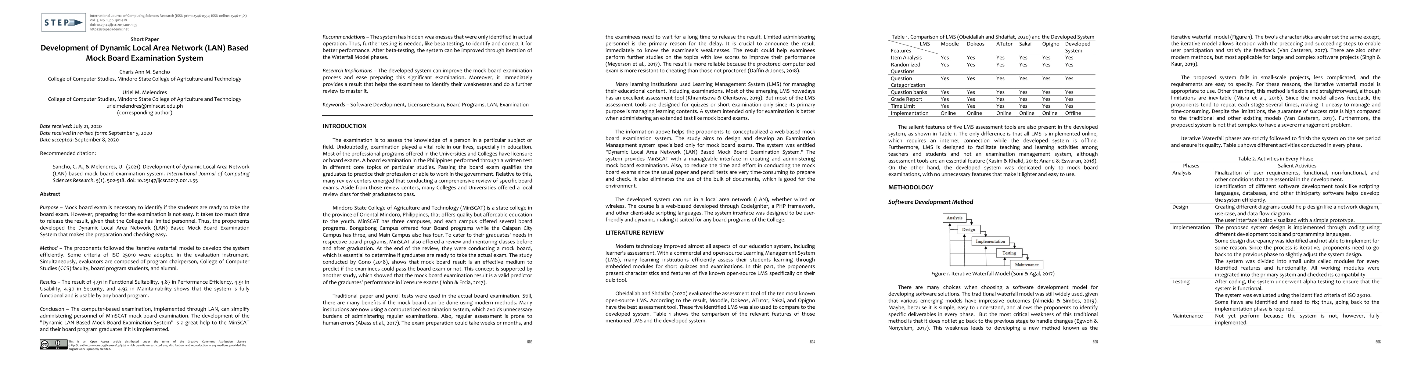 Thumbnail for Development of Dynamic Local Area Network (LAN) Based Mock Board
  Examination System